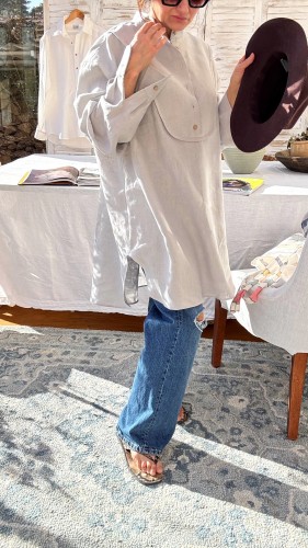 tunika lniana w kolorze szarym - len z certyfikatem Oeko-tex - szyta lokalnie.jpeg