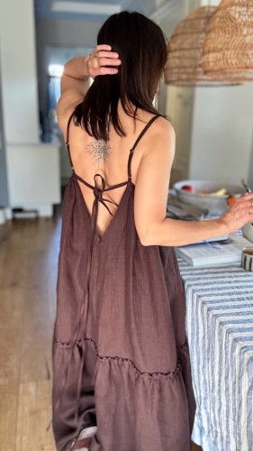 brązowa sukienka lniana maxi- naturebed - słów fashion.jpeg