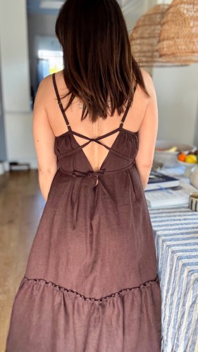 sukienka maxi z lnu w kolorze brązowym - len 100% .jpeg