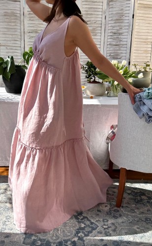 długa letnia sukienka z lnu - 100% lnu - lokalnie szyta odzież z lnu.jpeg