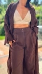 Lniany top naturalny