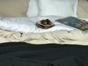 Lniana poszewka na poduszkę cream white 100% lnu