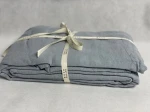 Lniana poszewka na kołdrę wiązana na troczki grey frost 100% lnu