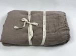 Lniane prześcieradło z gumką orzech hazelnut 100% lnu